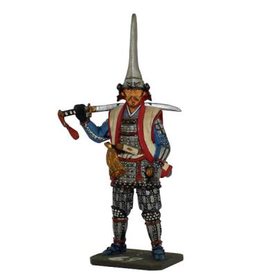 China Metal Japanese Samurai Toy Soldier Japanese Samurai Figurine Toy Craft Collectible Hand Painted for sale