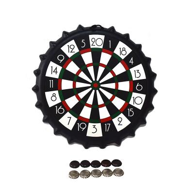 China Darts Game Magnetic Dart Board Set Magnet Target Toy Beer Bottlecap Magnetic Dart Board For Party for sale