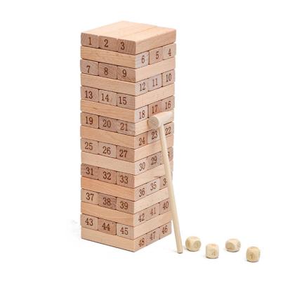 China Early Education Health and Safety Digital Building Block Wood Wooden Wooden Board Game Building Block For Kids for sale