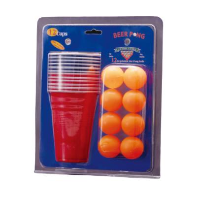 China Custom logo plastic family low price beerpong cup ball beerpong drinking classic game for sale