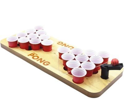 China Mini Pingpong Game Wooden Table Beerpong Drinking Game For Holiday Entertainment for sale