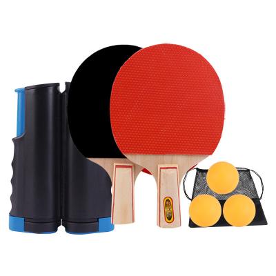 China Game Ping Pong Table Racket Set Retractable Table Ping Pong With 2 Racks For Family for sale