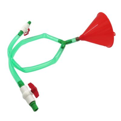 China Game Beer Festival Party Series Green Double Barrel Beer Funnel Red Beerbong Funnel For Bar for sale