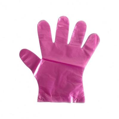 China Light Weight Cheap Light Color Salon Sanitary Plastic Disposable Clear Glove for sale