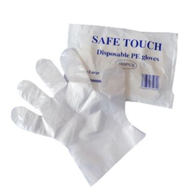 China Effective Hand Gloves Protective Vinyl Pe Gloves Suppliers Disposable Plastic Pe Cleaning Gloves In Bag for sale