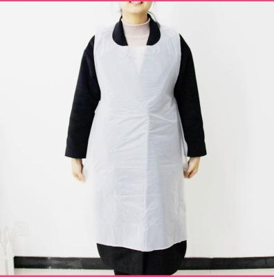 China Disposable CPE Water Proof CPE Apron Hospital Cuffs Waterproof Wearproof Elastic Disposable Isolation Plastic With Sleeves for sale