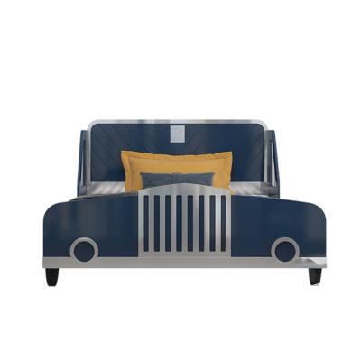 China Factory Cheap Furniture Car Kids Bed Blue 1.5m Crib Room Bedroom Furniture Set Adjustable Kids Bed (Size) for sale