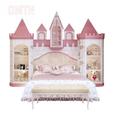 China (Size)Adjustable Customizable Kids Bed Pine Crib Pink Girls Kids Bedding Set Durable Stylish Fashion for sale