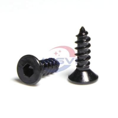 China Flat High Strength Carbon Steel Grade 8.8 Hexagon CSK Head Tapping Chipboard Screw for sale