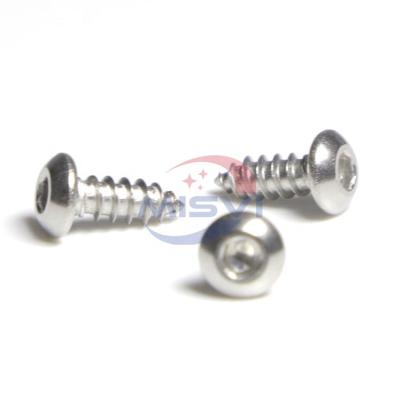 China Round High Strength SS304 SS316 ISO7380 Hex Socket Round Button Head Self Tapping Screws for sale