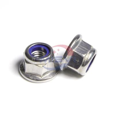 China Heavy Industry Stainless Steel 304 316 All Sizes DIN6926 Hex Flange Lock Nuts with Nylon Insert for sale