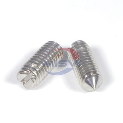 China Stainless steel Customized 18-8 Steel M6 M8 M10 M12 Slot Cone Point Grub Screw for sale