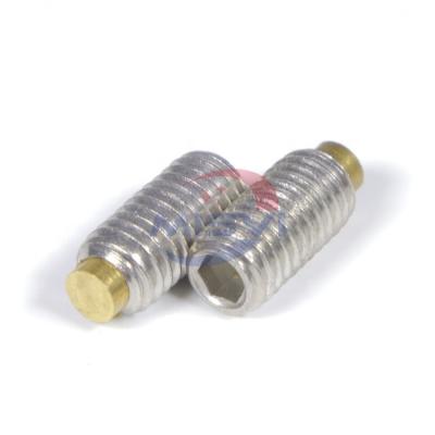 China Cylindrical New Design Stainless Steel Hex Socket Cylindrical Point Brass Screws Set for sale