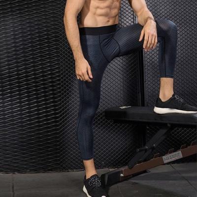 China Summer Men's Fitness Breathable Polyester Elastic Band High Stretch Quick Dry Compression Tight Gaiters for sale