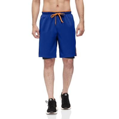 China Breathable US Size Double Layered Colorful Casual Drawstring Sports Shorts Cool Dry Inside Liner Mens Mesh Training Shorts for sale