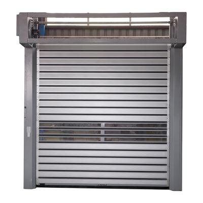 China Custom Automatic Fast Narrower Hardboard High Speed ​​Rolling Windproof Aluminum Door For Garage for sale