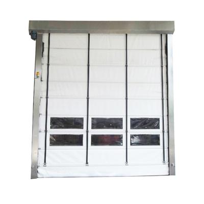 China High Cycle Using Application Manufacturers Customized Big Roll Up High Speed ​​PVC Stacking Door for sale