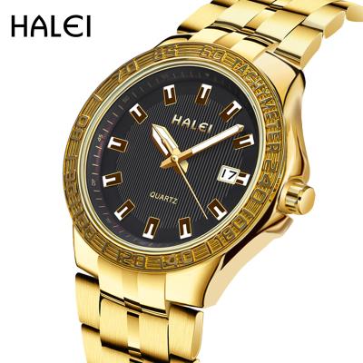 China HALEI Luxury Men's Watch Fashion Hot Selling Personality Waterproof Classic Fashion Men's Quartz Waterproof Watches for sale