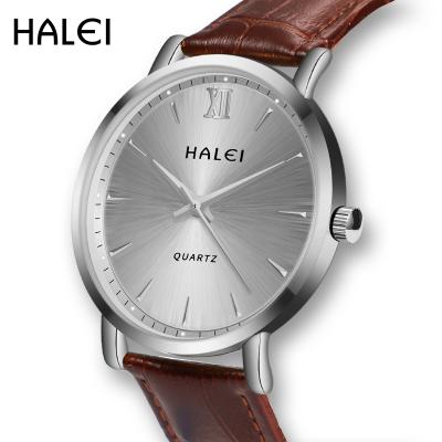 China HALEI Brand Watch Water Proof 3atm Leather Watch Fashion Women Premium Leather Quartz Watches Luxury for sale