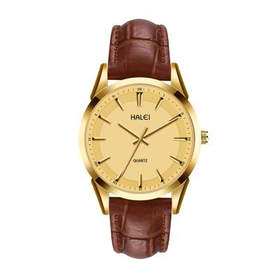 China HALEI Fashion Brand Ladies Premium Quality Islamic Watch Water Proof Leather Women Quartz Luxury Watches for sale