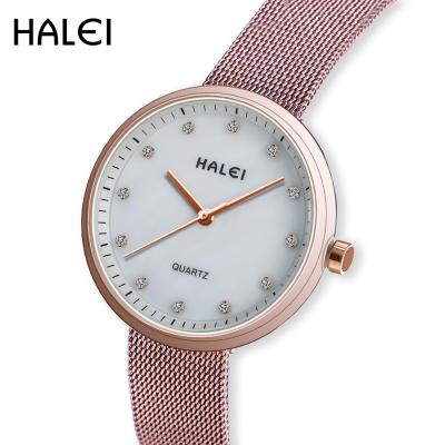 China HALEI Brand Ladies 3atm Quartz Watch Original Luxury Waterproof Watch Women's Classy Quartz Waterproof Watches for sale