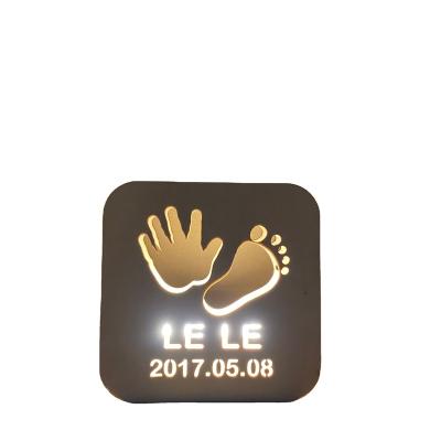 China Creative Simple Hot-selling Baby Night Light Handprints Decoration Baby Night Light for sale