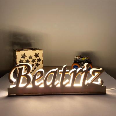 China Custom 26 Alphabet Night Light Wooden Simple Home Decor Lamp Novelty Gift Novelty Bed Lamp Desk Lamp Desk Gifts For Girlfriend Boyfriend for sale