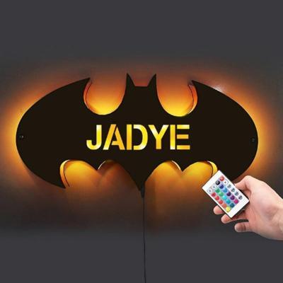 China Contemporary New Arrival Decorative Wooden Gifts Opens Custom Personalized Kids Name Night Lights for sale