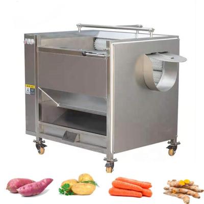 China Hotels Stainless Steel Potato Carrot Brush Green Onion Peeling Machine Full Automatic 304 Stainless Steel for sale