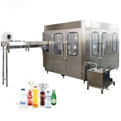 China Full 304 Stainless Steel 2021 BIG Juice Filling Production Line Fully Automatic 3In 1 and 4 in 1 Various Water Juice Carbonate Filling Machine for sale