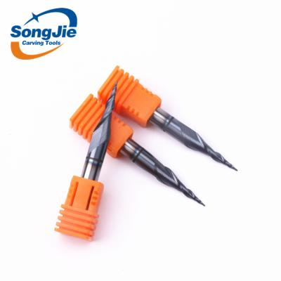 China Tapered Solid Carbide 2 Flute CNC Tungsten Carbide Ball End Mill Carbide CNC Engraving Drill Bits Engraving Tools. for sale