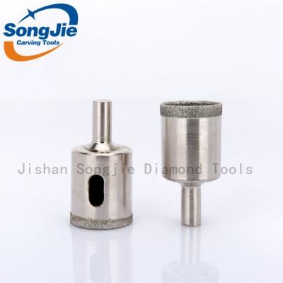 China Drilling Holes On Glass Welded Hole Saw Set Diamond Core Drilling Bits For Stone for sale