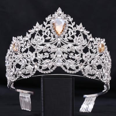 China DA300 High Quality Crystal Bridal Tiara BRIGHT Elegant Fashionable Wedding Hair Accessories Beauty Pageant Miss Universe Crown Tiara for sale