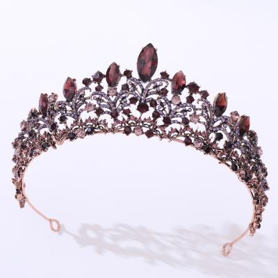 China European baroque tiara DA297 purple black purple tiara tiara DA297 European baroque bridal crown bride crown wedding jewelry for sale