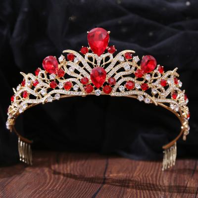 China Wedding BRIGHT DA321 European Wedding Headband Crystal Wavy Birthday Wedding Hair Accessories Bride Bridal Crown Comb for sale