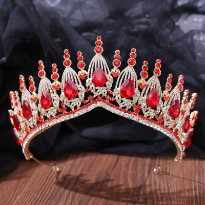 China BRIGHT Baroque Bridal Tiara Rhinestone Hair Accessories Princess Crown Wedding Dress Accessories Crown DA319 for sale