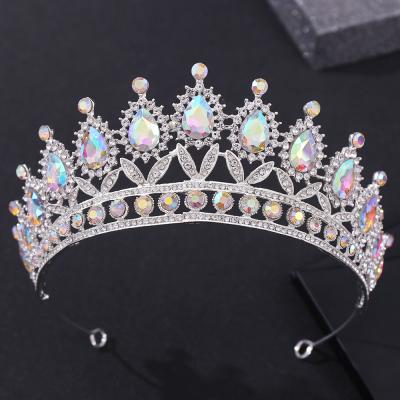 China BRIGHT baroque rhinestone DA181 ab festival baroque wedding wedding tiaras hair accessories beauty pageant bride bridal crown for birthday for sale