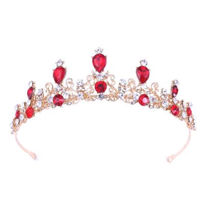 China Multicolor crown the Korean BRIGHT wedding rhinestone alloy rhinestones Korean wedding accessories style DA142 for sale