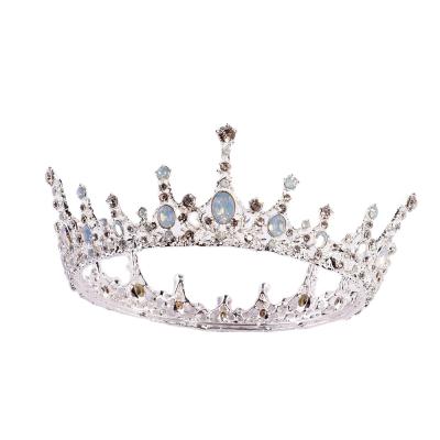 China DA054 Retro style queen palace hair style round bride crown European baroque bridal accessories BRIGHT full circle for sale