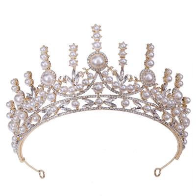 China European style DA287 pearl tiara wedding pearl tiara European style bride princess SMART accessories for queens for sale