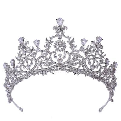 China DA289 D.C.A. Zircon Tiara Wedding Tiara Flower Wedding Tiara Flower Pageant Crown Luxury BRIGHT Birthday Bride Accessories Bride Hair Accessories for sale