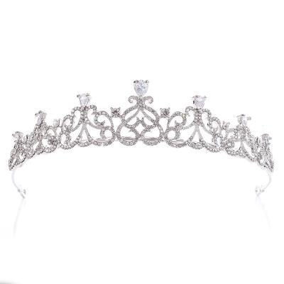 China Korean bridal headdress zircon birthday girl tiaras headdress wedding crown bridal hair accessories for bride DA077 BRIGHT for sale