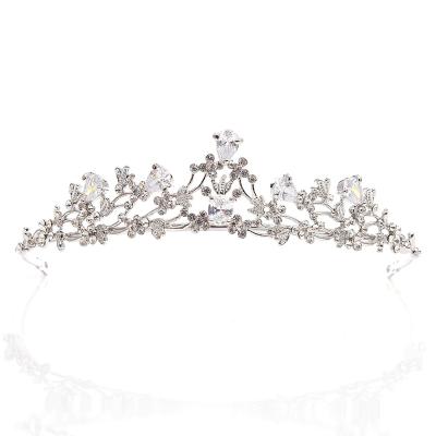 China Korean Wedding Tiaras Rhinestone Hair Accessories Birthday Zircon Bridal Crowns For Bride BRIGHT DA086 for sale