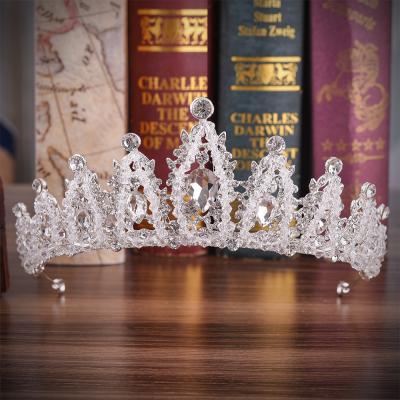 China Crown Rhinestone Hair Accessories Wedding Handmade Bridal Headband DA115 BRIGHT Queen Princess Bride Crowns For Birthday Hair Accessories Tiaras for sale