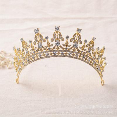 China Hot-selling BRIGHT Princess Retro Bridal Crystal Crown Tiara Headpiece Jewelry DA009 Luxury Wedding Hair Accessories Bridal Bride for sale