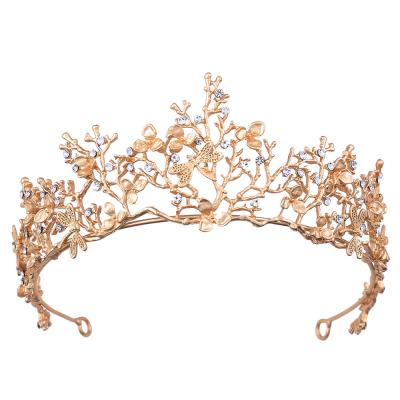 China Retro Chinese Style DA031 BRIGHT Wedding Crown Tiara Party Happy Birthday Tiara Bridal Crowns For Bride Hair Accessories for sale