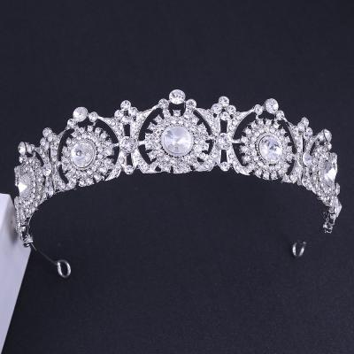 China Crystal Princess Tiara Accessories Bride Hair Tiaras And Crowns Tiara For Woman Tiara Wedding Hair Accessories Bridal DA149 BRIGHT for sale