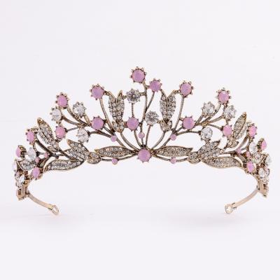 China Wedding Tiara Pageant Shiny Rhinestone Princess Bride Hair Accessories Crown Crystal Bridal Tiara For Women Luxury DA050 BRIGHT for sale