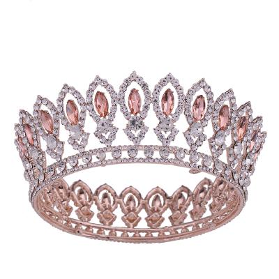 China DA172 BRIGHT Alloy+Rhinestone Baroque Crystal Crown Tiara Bride Wedding Hair Ornaments Princess Bridal Crown Hair Accessories for sale