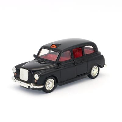 China Diecast Taxi Diecast Model Car Limousine Toy Cars Vintage Alloy 1/32 Scale Metal Toy Car Friction Vehicle Toys Fashion Black Color Taxi for sale